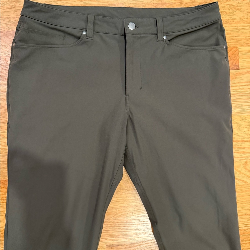 Lululemon ABC 5 Pocket Pants Olive Green 35x28